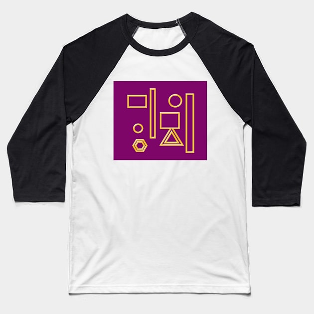 Geometric Shapes 1 Baseball T-Shirt by mavicfe